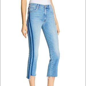 MOTHER insider crop step fray jean